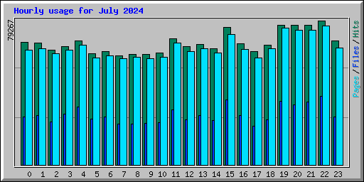 Hourly usage for July 2024