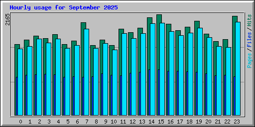 Hourly usage for September 2025