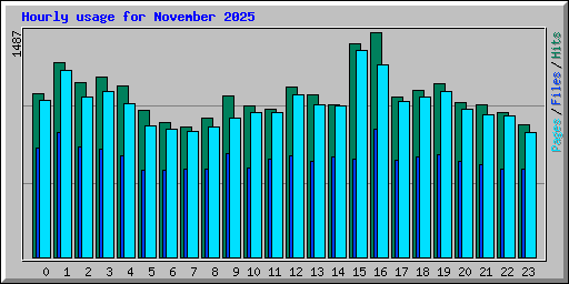 Hourly usage for November 2025