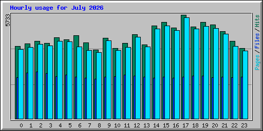 Hourly usage for July 2026