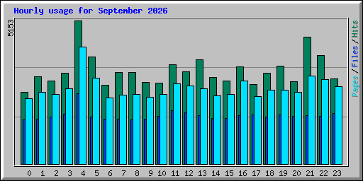 Hourly usage for September 2026