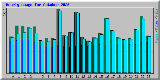 Hourly usage for October 2026